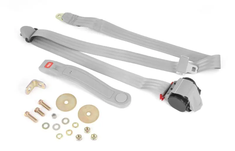Omix-Ada 3-Point Seat Belt Kit – Gray, Fits 1976–1983 Cj5 & 1987–1995 Yj Jeep Models 1