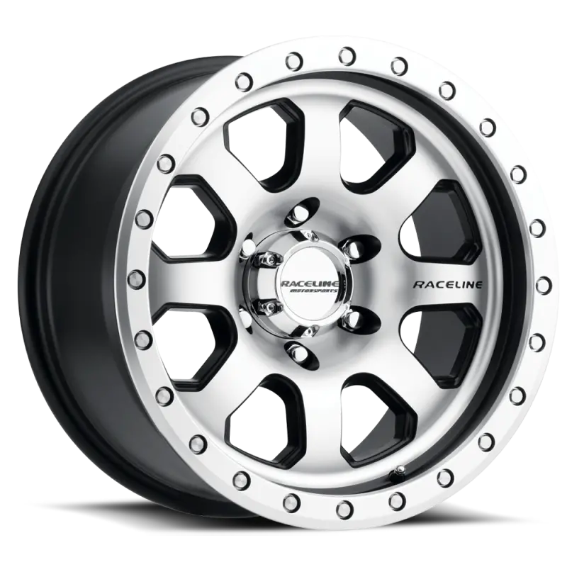 Raceline Avenger 17X9 Black & Machined Wheel – 8X165.1 Bolt Pattern, -12Mm Offset, 130.81Mm Bore 1