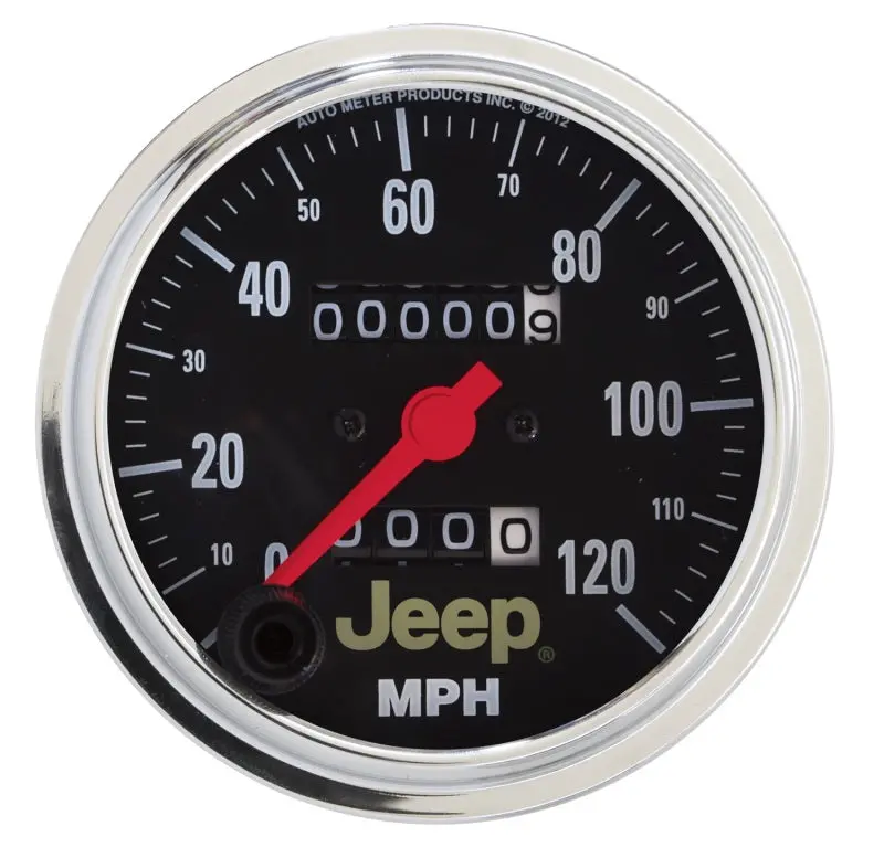 Autometer 85.7Mm Mechanical Speedometer – 120 Mph Range, In-Dash Fitment For Jeep Applications 1