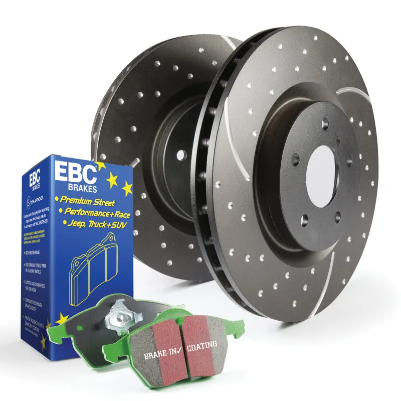 Ebc Greenstuff S10 Brake Kit: High-Performance Pads & Drilled/Slotted Rotors 1
