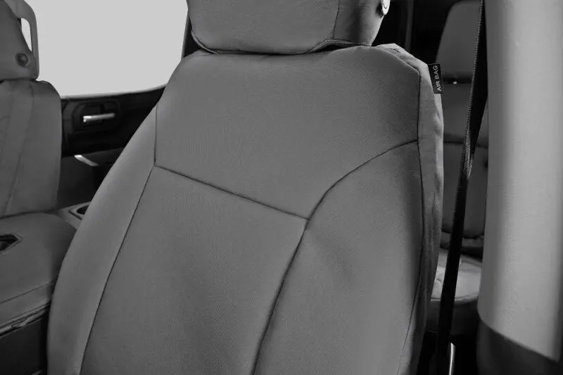 Covercraft Endura Precisionfit Seat Covers For 2019–2024 Chevrolet Silverado Second Row – Silver/Silver 1