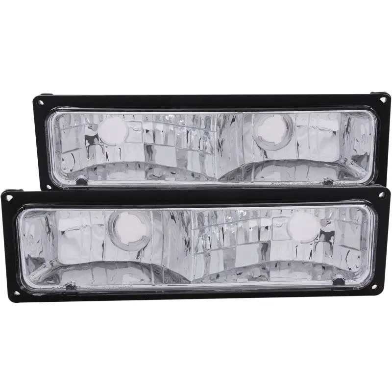 Anzo Euro-Style Parking Lights – Black Housing, Fits 1988–1998 Chevrolet C1500 1