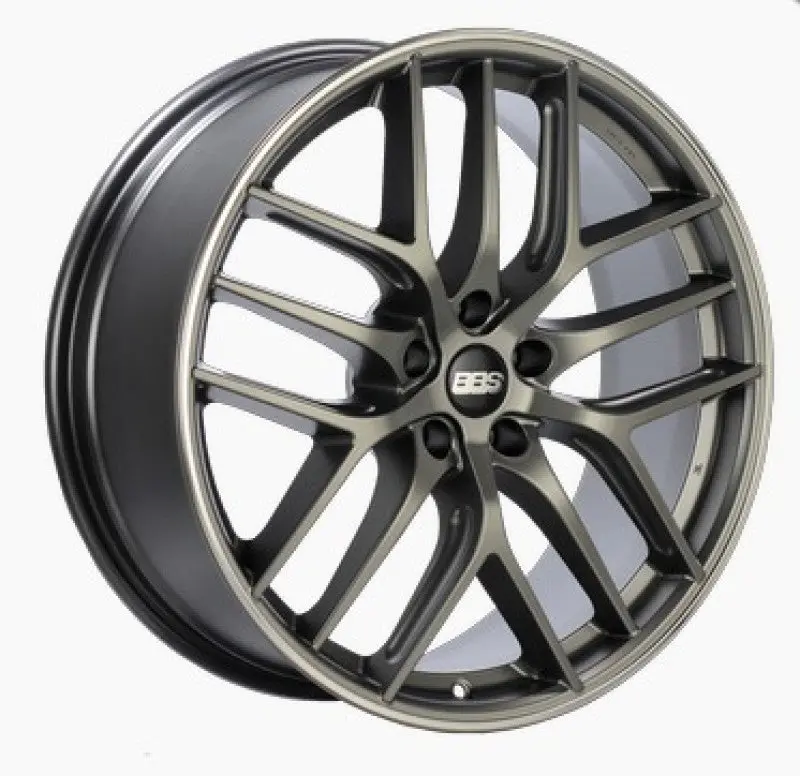 Bbs Cc-R Forged Aluminum Wheel – 19X8.5", 5X112, Et44, Satin Platinum With Polished Lip & Rim Protector 1