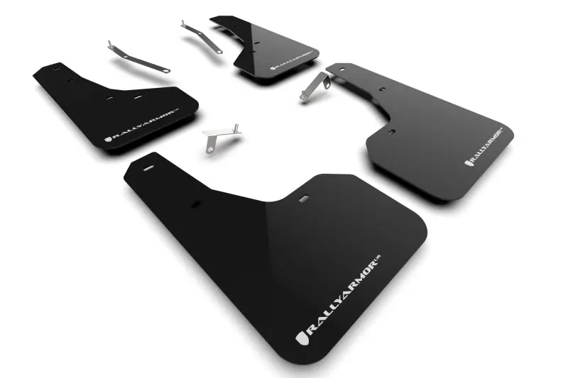 Rally Armor Black Ur Mud Flaps With White Logo For 2022 Subaru Forester (Including Wilderness Trim) 1