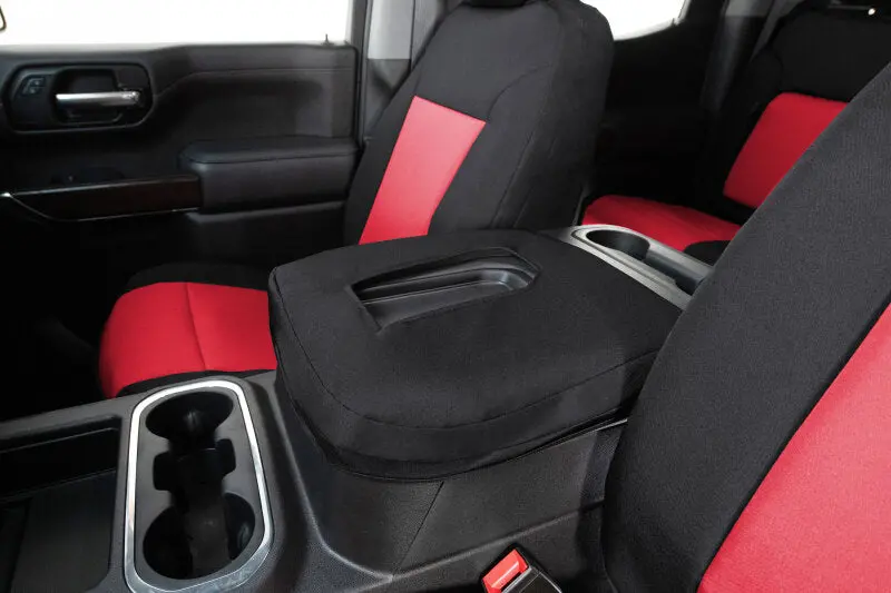 Covercraft 15-20 Ford F150 Endura Precisionfit Custom Front Row Seat Covers - Red/Black 1
