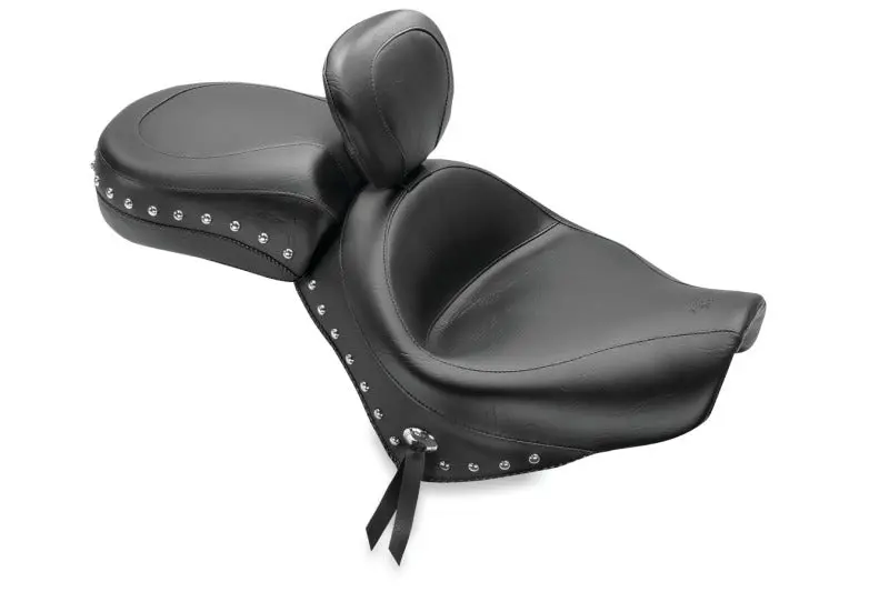 Mustang Two-Piece Touring Seat – Compatible With Honda Vt750C2 Spirit (1994–2004) And Phantom (2010–2020), Includes Driver Backrest Studs, Black 1