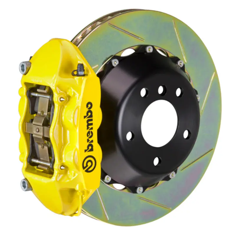 Brembo Gt Big Brake Kit – Rear, 4-Piston Calipers, 380×28Mm Slotted 2-Piece Rotors – 2012–2017 Bmw M5 (F10), Yellow Finish 1