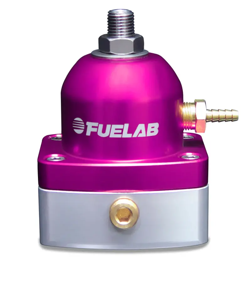 Fuelab 515 Adjustable Efi Fuel Pressure Regulator – 90–125 Psi, Dual -6An Inlet, Single -6An Return, Purple Finish 1