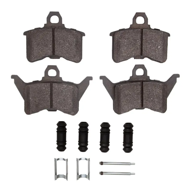 R1 Semi-Metallic Rear Brake Pad & Hardware Kit For 1988–1990 Chrysler New Yorker 1