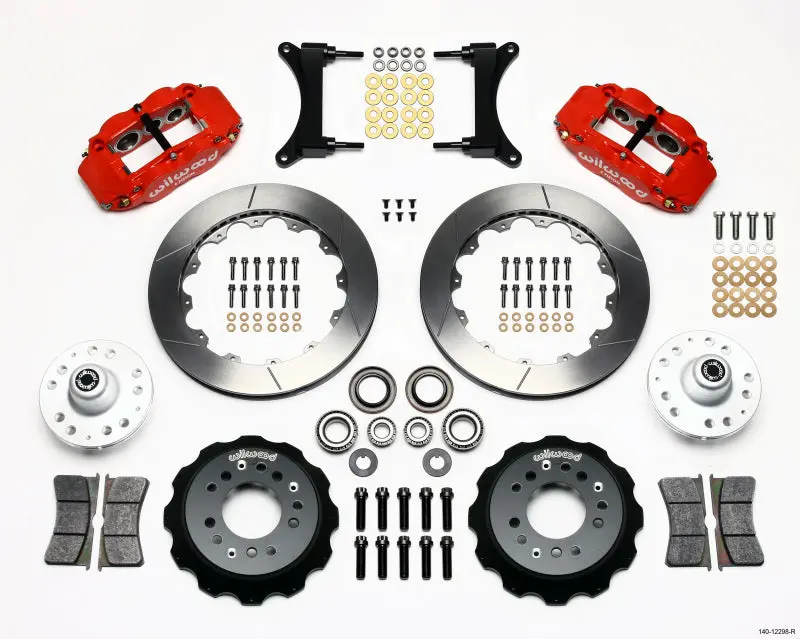 Wilwood Narrow Superlite 6R Front Hub Kit – 12.88-Inch Rotor, Red Finish, Compatible With 1979–1987 Gm G-Body Vehicles 1
