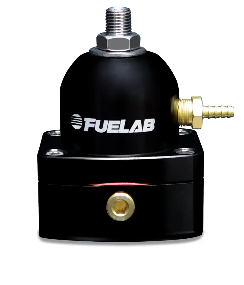 Fuelab Adjustable Fuel Pressure Regulator – 1–3 Psi Range, Dual -6An Inlet/Return, Black Anodized 1