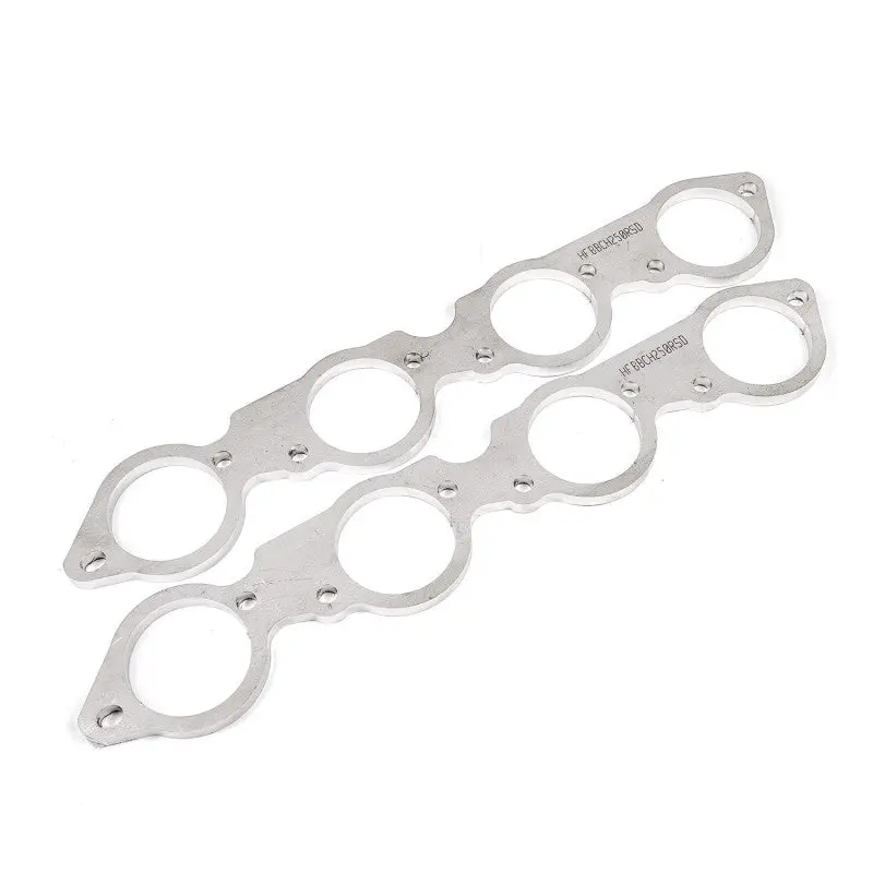 Stainless Works 2.5-Inch Round-Port Exhaust Flanges – 304 Stainless Steel, Designed For Raised-Port Big-Block Chevy Cylinder Heads 2