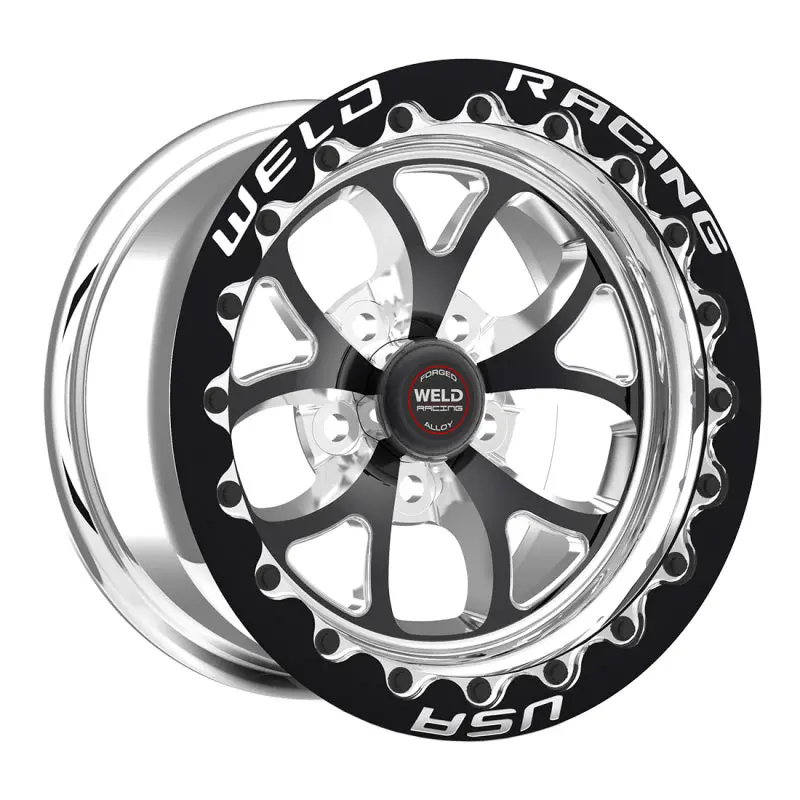 Weld S76 17X11 / 5X115 Bp / 6.2In Bp Black Wheel (High Pad) - Black Single Beadlock Mt 1