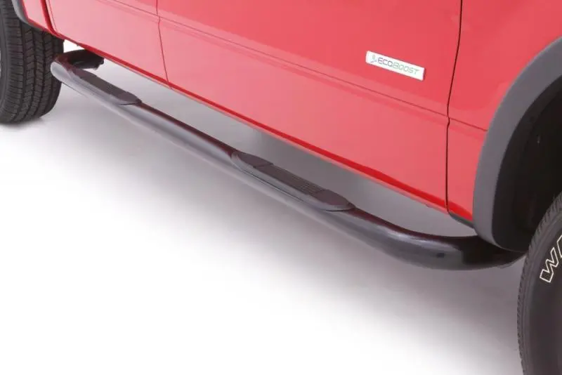 Lund 2007–2017 Chevrolet Silverado 1500 Crew Cab 3-Inch Black Bent Steel Nerf Bars 1