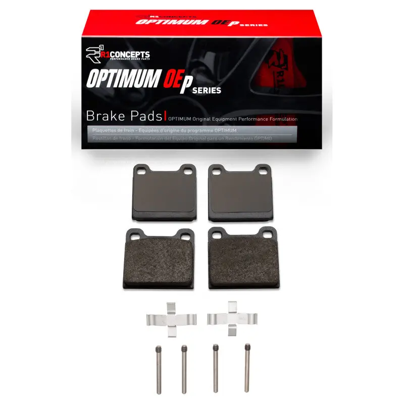 R1 Optimum Oe Replacement Brake Pad & Hardware Kit For 1964–1974 Alfa Romeo Giulia Sprint 1