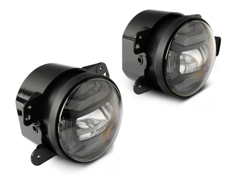 Raxiom Axial Series 4-Inch Led Fog Light Kit – Clear Lens, Compatible With 2007–2018 Jeep Wrangler Jk Models 1
