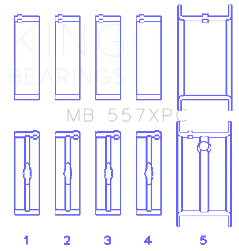 King Pmaxblack Coated Main Bearing Set For Gm Small-Block Engines (262–350 Cid, Stdx Size) 1
