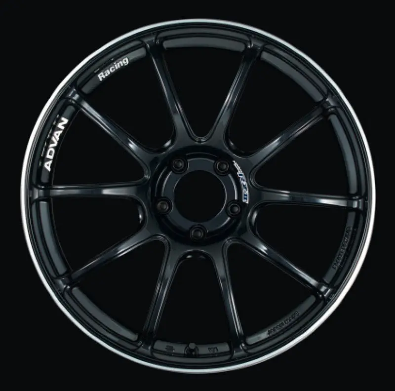 Advan Rzii Performance Wheel – 17×8 Inches, +54 Offset, 5×114.3 Pcd, Gloss Black With Center Ring 1