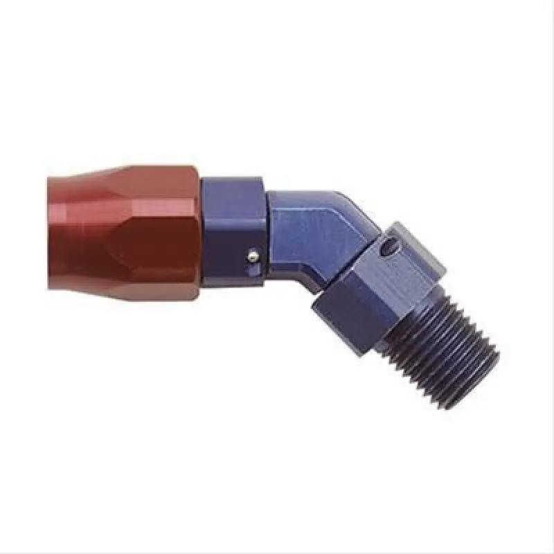 Fragola -8An Swivel Hose End – 45° Angle, 3/8" Npt Thread, Matte Black Anodized Finish 1