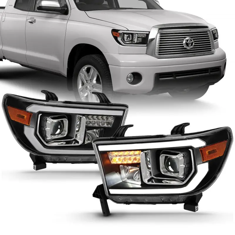 Anzo Led Projector Light Bar For 2007–2014 Toyota Tundra – Black Housing With Amber High Beam (Halogen-Compatible) 2