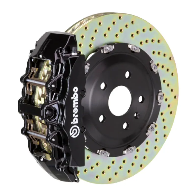 Brembo 10-14 F150 Svt Raptor Front Gt Bbk 6 Piston Cast 2Pc 380X34 2Pc Rotor Drilled-Black 1