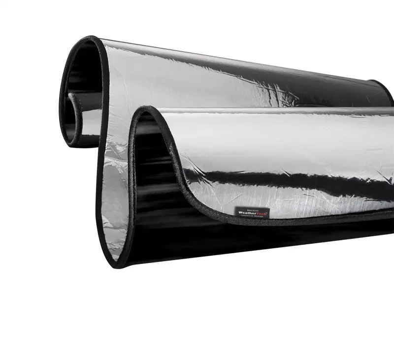Weathertech Custom Sun Shade For 2018–2023 Freightliner Cascadia – Silver/Black, Fits Behind Factory Sensors 1