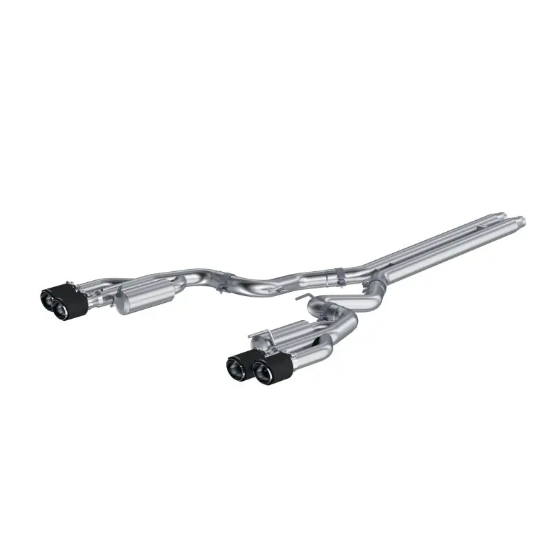 Mbrp Race Cat-Back Exhaust For 2018–2022 Ford Mustang Gt – 3" T304 Stainless Steel, Dual Rear Exit With 4" Quad Carbon Tips 1