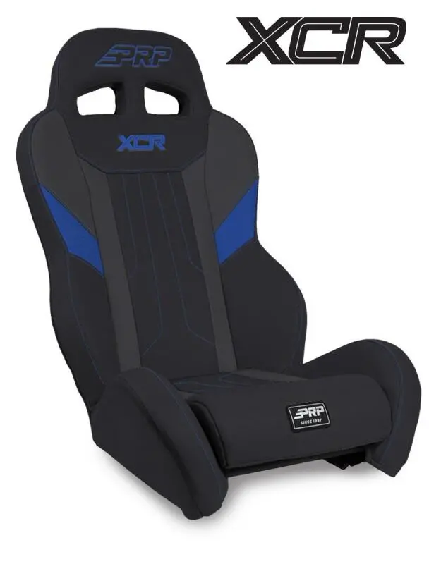 Prp Xcr Racing-Style Suspension Seat — Black And Blue Upholstery 1