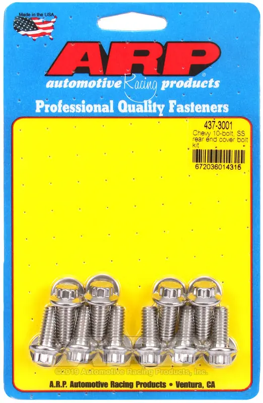 Arp Stainless Steel Rear Differential Cover Bolt Kit For Chevrolet 10-Bolt Axles 1